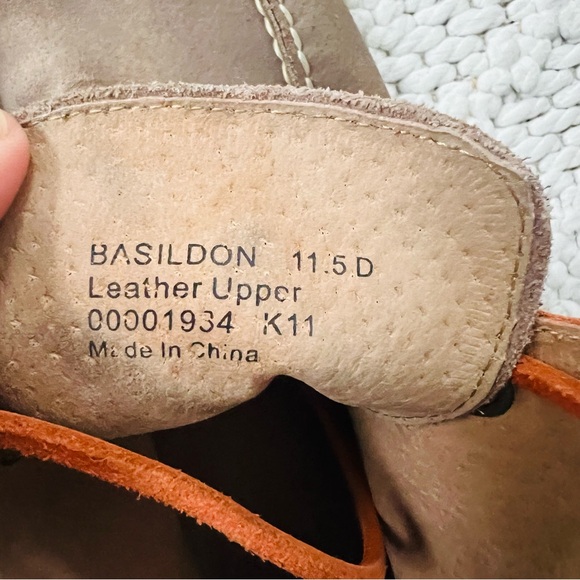 VTG POLO RALPH LAUREN Basildon Orange Brown Mens Boots Shoes Size 11.5 EUC - Picture 3 of 10